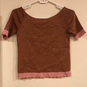 Kate spade stretchy lurex crop top